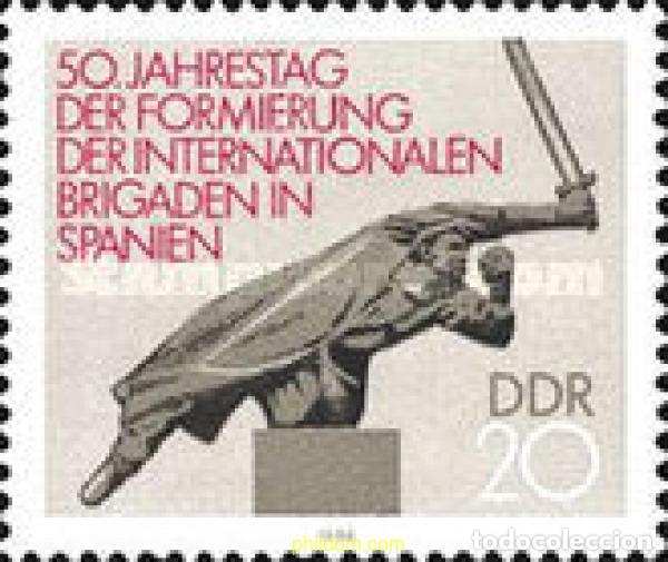 Sellos: 150955 MNH ALEMANIA DEMOCRATICA 1986 50 ANIVERSARIO DE LA CREACION DE LAS BRIGADAS INTERNACIONALES