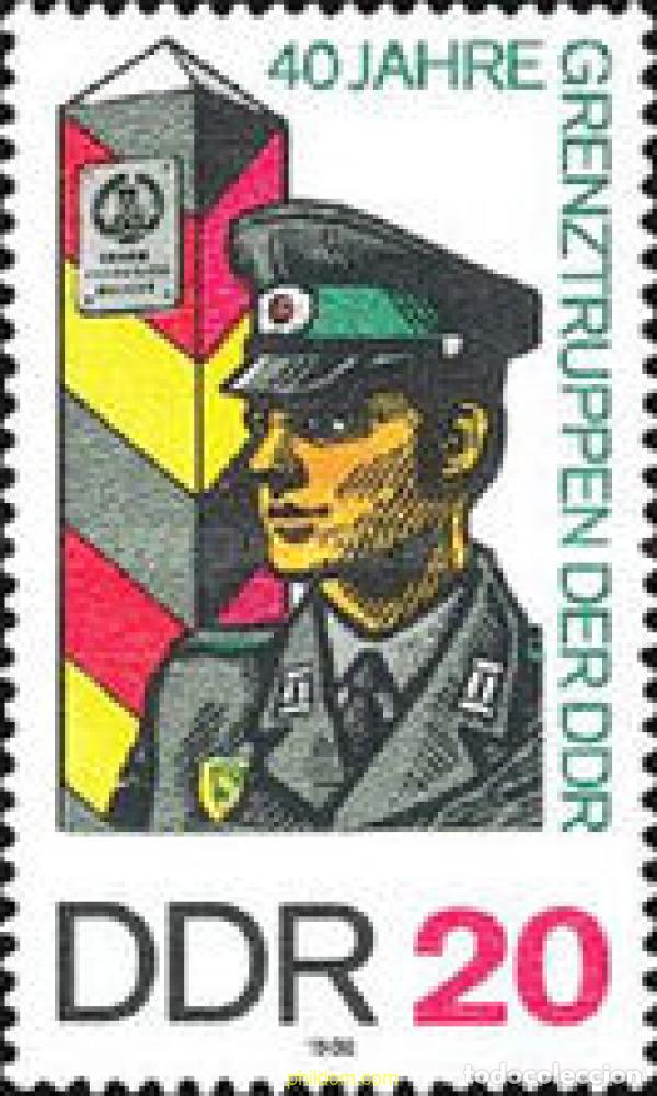 Sellos: 150954 MNH ALEMANIA DEMOCRATICA 1986 40 ANIVERSARIO DE LOS GUARDAS FRONTEREROS