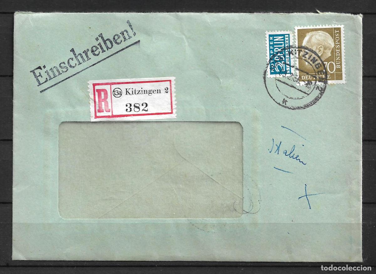Sellos: alemania 1954 michel 191 sobre circulado 5&euro;- 153/6