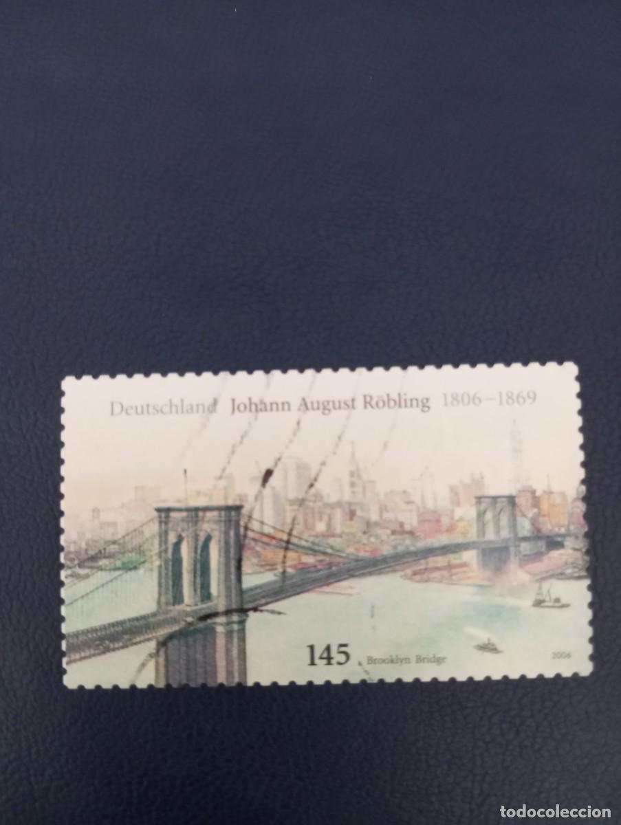 Sellos: ALEMANIA, 2006, PUENTE DE BROOKLYN, ARQUITECTO JOHAN AUGUST R&Ouml;BLING