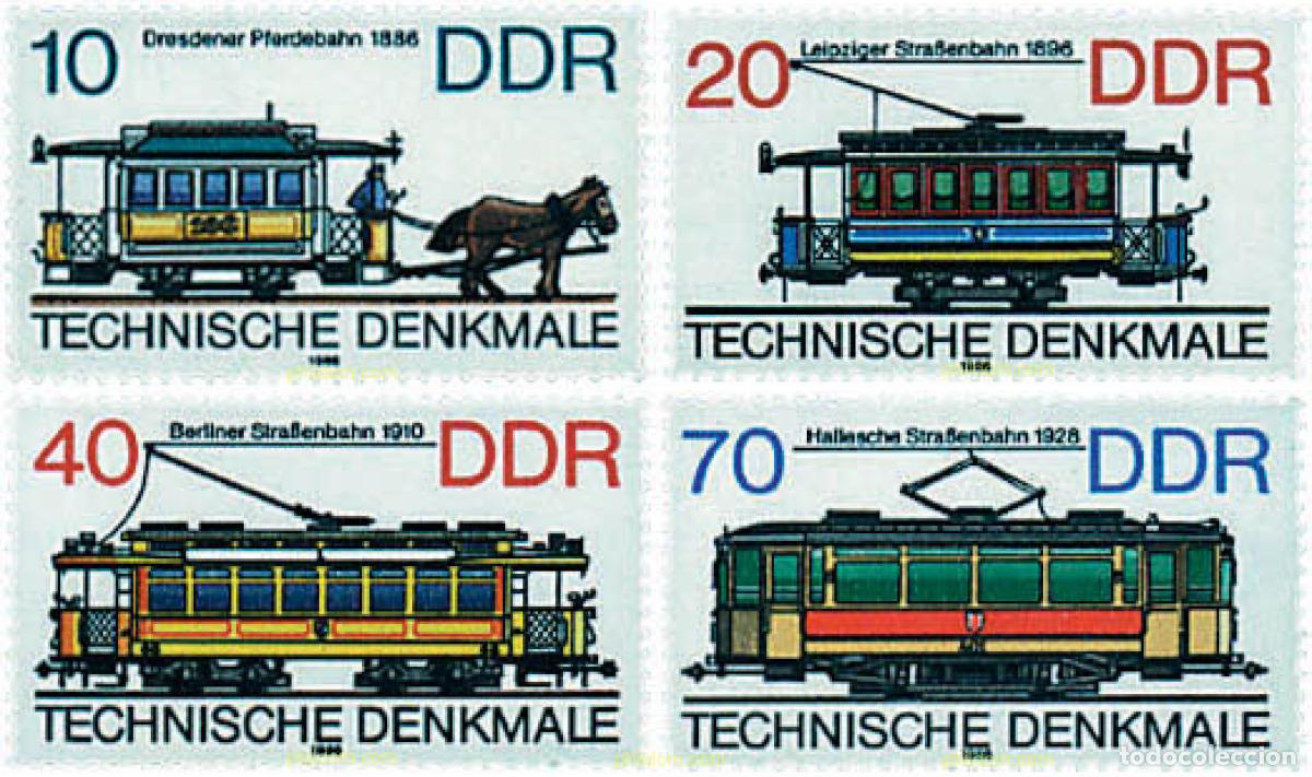Briefmarken: 64654 MNH ALEMANIA DEMOCRATICA 1986 HISTORIA DE LOS TRANVIAS ALEMANES