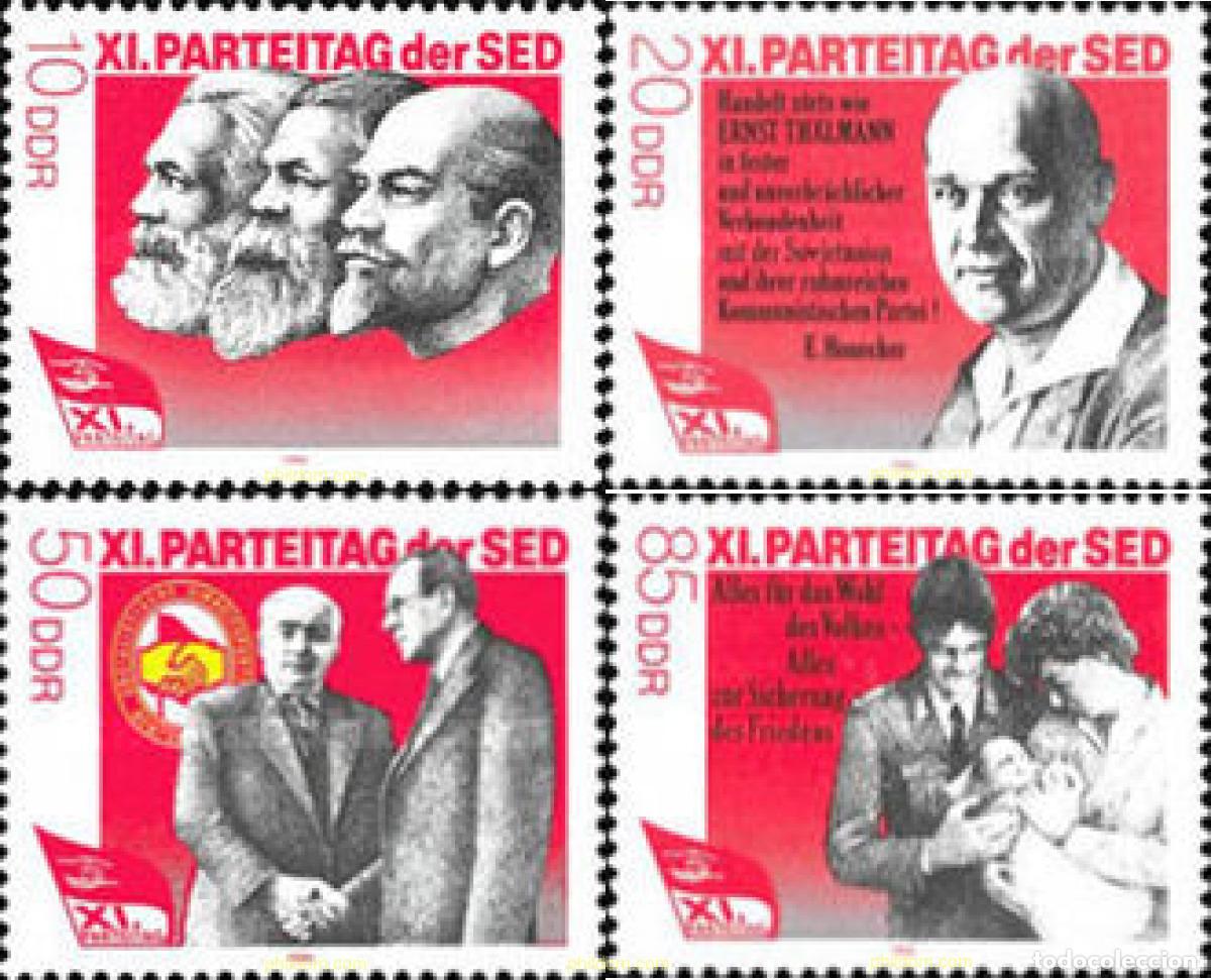 Briefmarken: 50050 MNH ALEMANIA DEMOCRATICA 1986 XI CONGRESO DEL PARTIDO SOCIALISTA ALEMAN