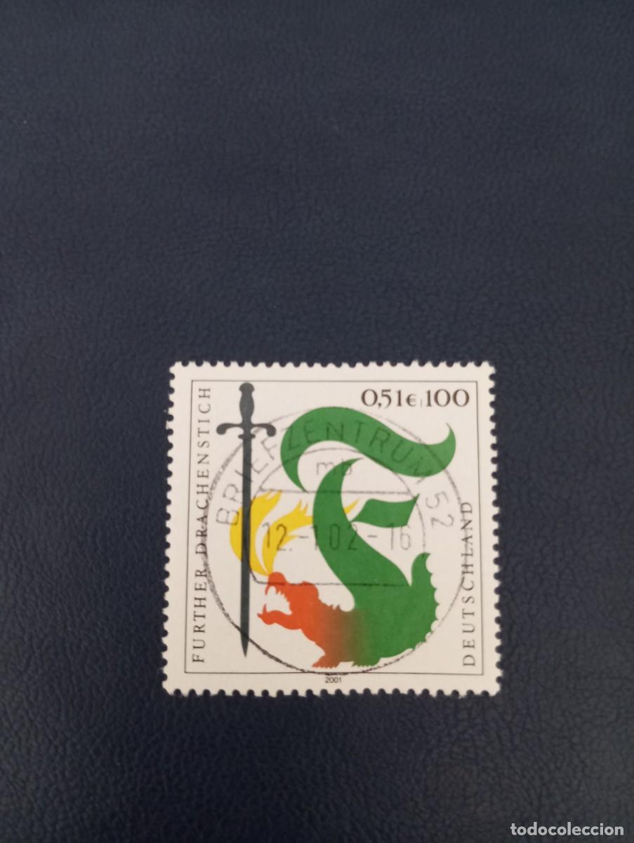 Briefmarken: ALEMANIA, 2001, DRAG&Oacute;N Y ESPADA, YT 2039