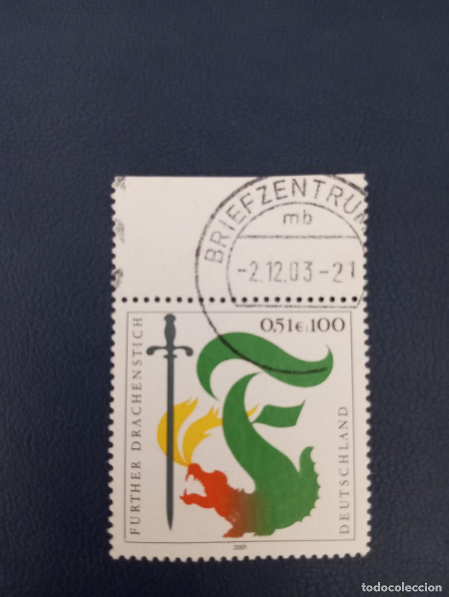 Briefmarken: ALEMANIA, 2001, DRAG&Oacute;N Y ESPADA, YT 2039