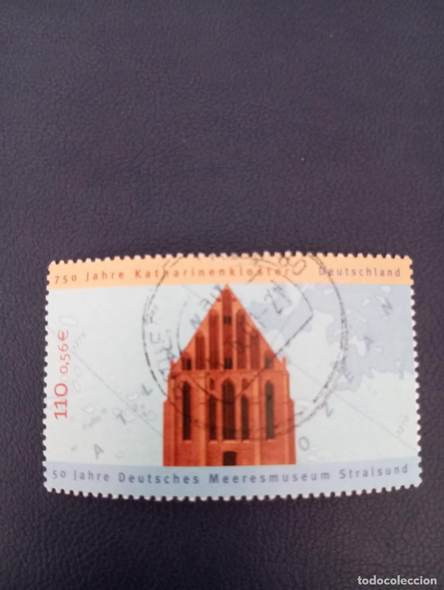 Sellos: ALEMANIA, 2001, FACHADA DE LA IGLESIA DE SANTA CATALINA, MUSEO DEL MAR, YT 2022