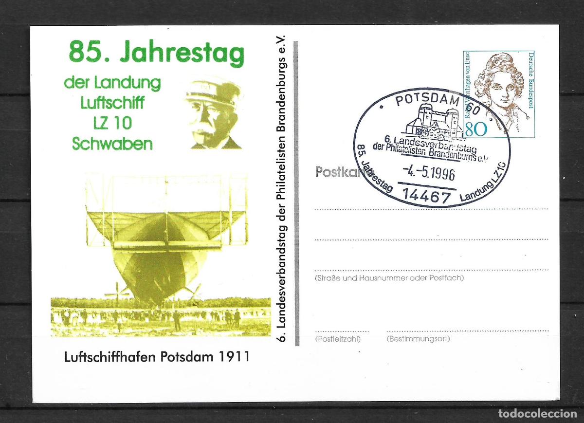Sellos: alemania 1996 tarjeta postal sellada- 153/1