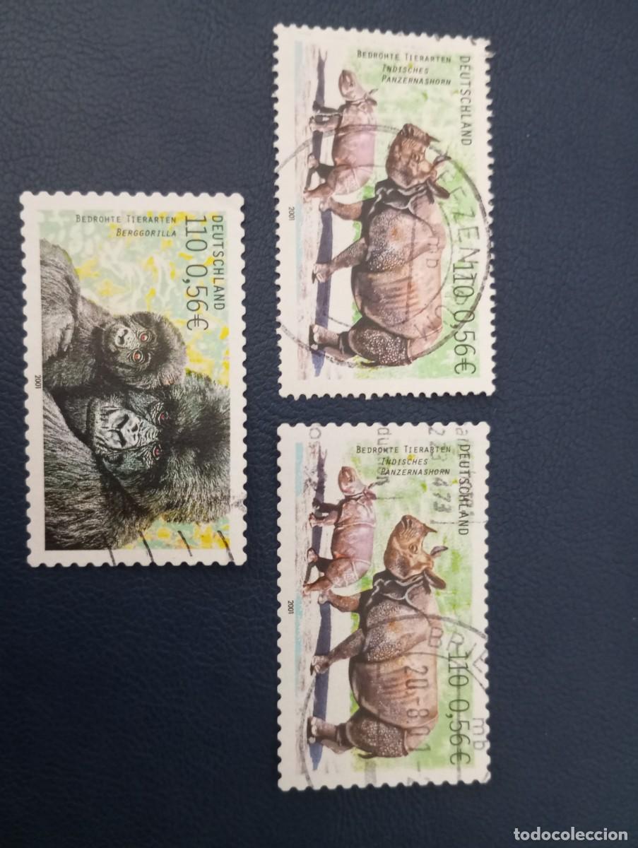 Sellos: ALEMANIA, 2001, FAUNA EN PELIGRO, YT 2014/5