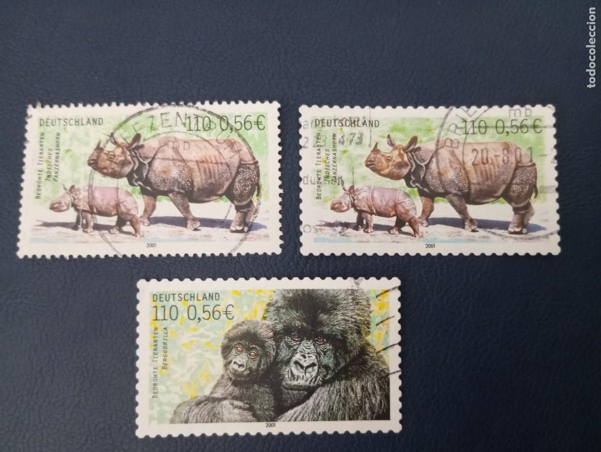 Sellos: ALEMANIA, 2001, FAUNA EN PELIGRO, YT 2014/5