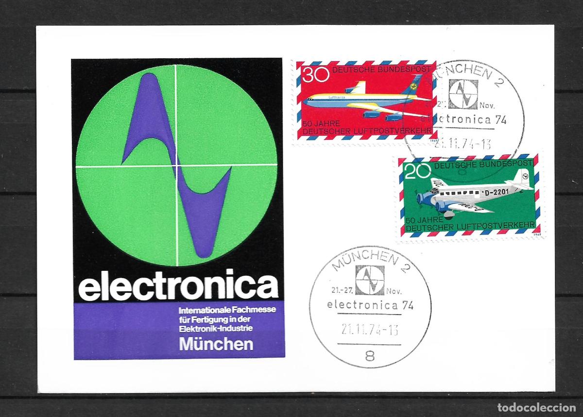 Sellos: alemania 1974 michel 575/577 tarjeta postal 2&euro;- 153/1