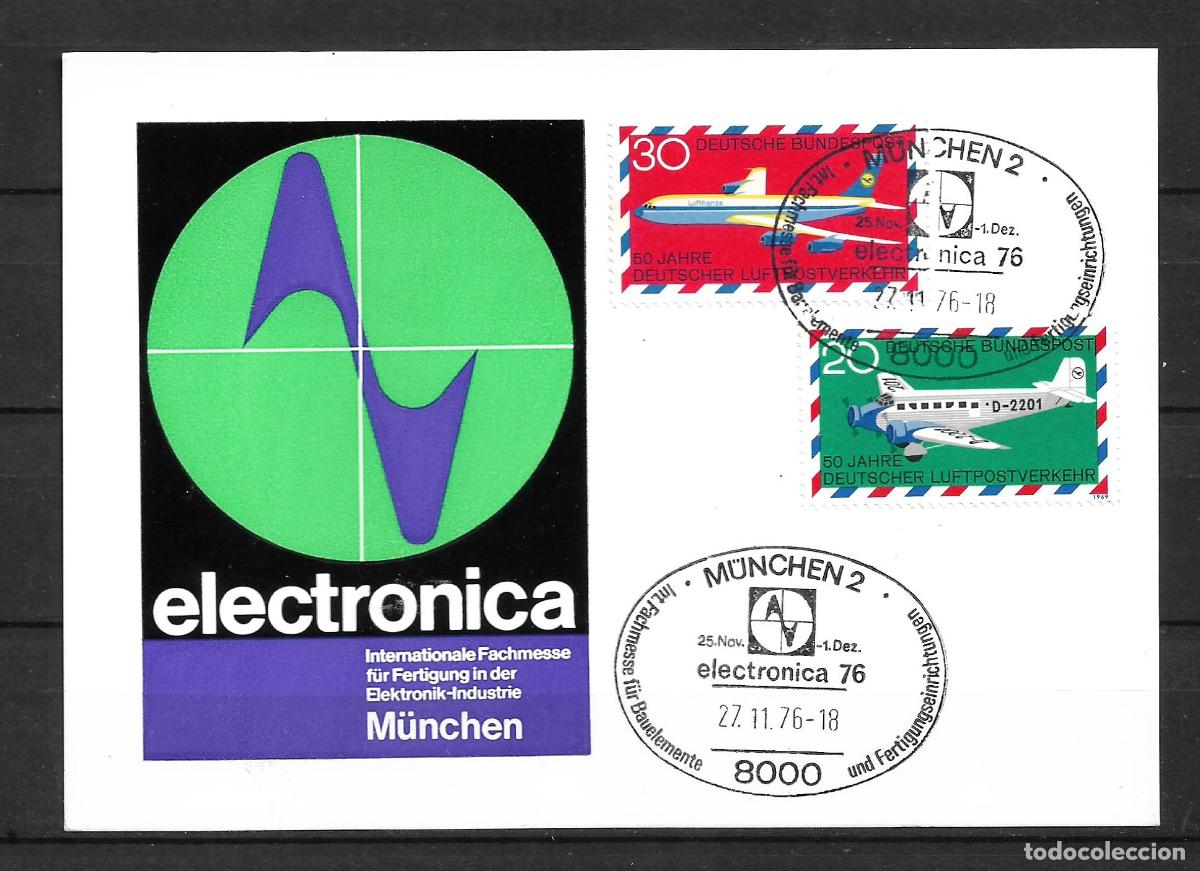 Sellos: alemania 1976 michel 575/577 tarjeta postal 2&euro;- 153/1
