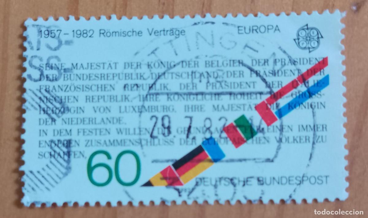 Sellos: ALEMANIA - V/F 60 - EUROPA CEPT 1982 - MATASELLO IDENTIFICATIVO: 29.7.82 GOTTINGEN