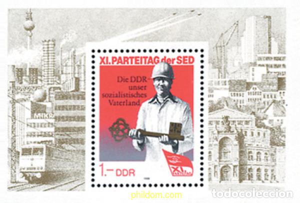 Sellos: 56190 MNH ALEMANIA DEMOCRATICA 1986 XI CONGRESO DEL PARTIDO SOCIALISTA ALEMAN