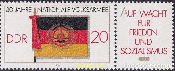 Sellos: 144971 MNH ALEMANIA DEMOCRATICA 1986 30 ANIVERSARIO DE LA ARMADA NACIONAL POPULAR