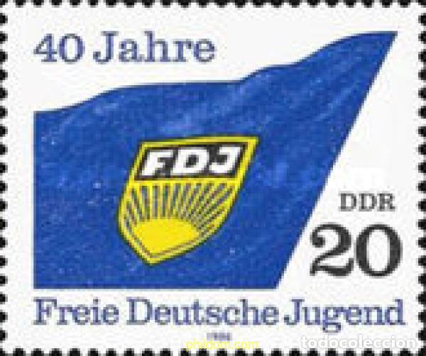 Sellos: 150947 MNH ALEMANIA DEMOCRATICA 1986 40 ANIVERSARIO DE LA &rdquo;JUVENTUD ALEMANA LIBRE&rdquo;