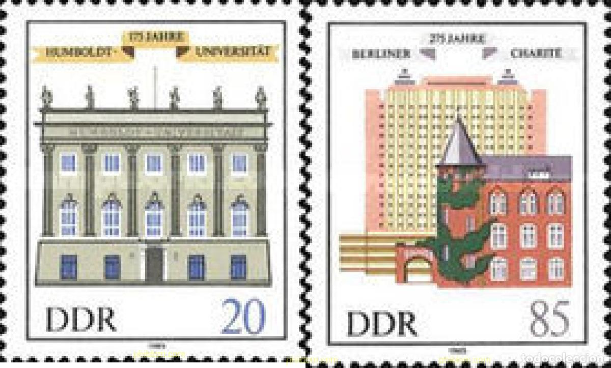 Sellos: 150943 MNH ALEMANIA DEMOCRATICA 1985 175 ANIVERSARIO DE LA UNIVERSIDAD HUMBOLDT Y 275 ANIVERSARIO D