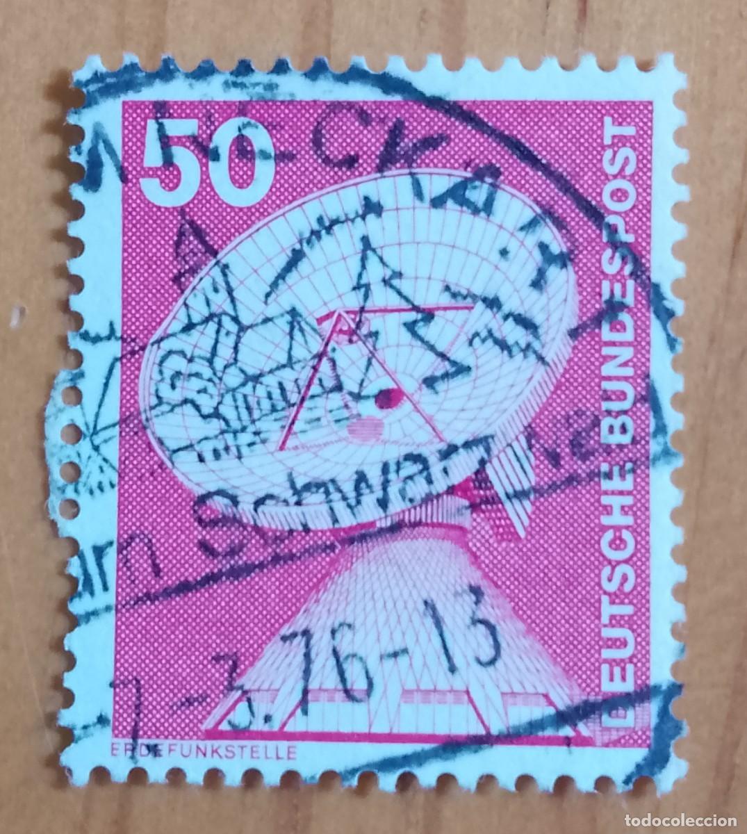Sellos: ALEMANIA - V/F 50 - CIENCIA Y T&Eacute;CNICA, RADAR - MATASELLO IDENTIFICATIVO: 7.3.76 NECKAR