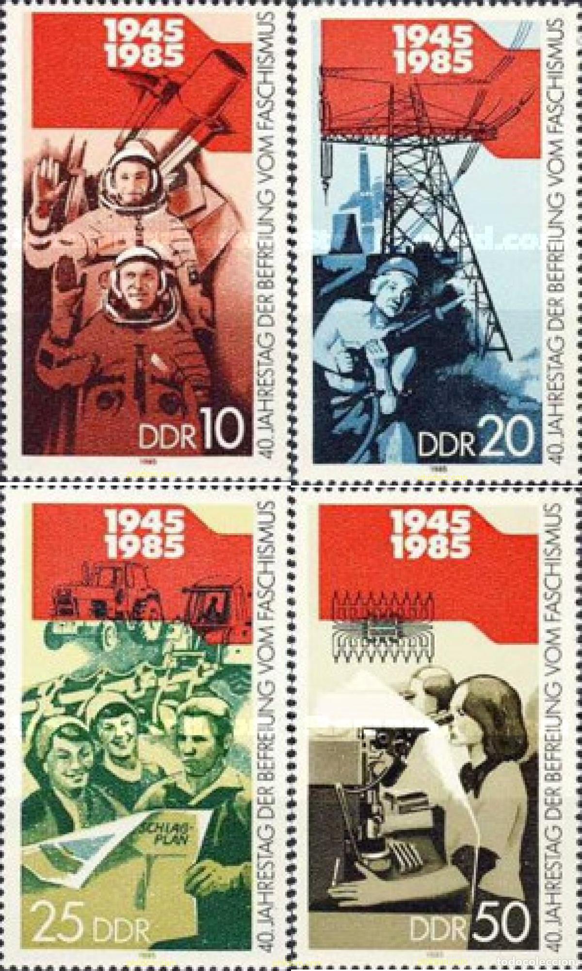 Sellos: 39887 MNH ALEMANIA DEMOCRATICA 1985 40 ANIVERSARIO DE LA LIBERACION DEL FASCISMO