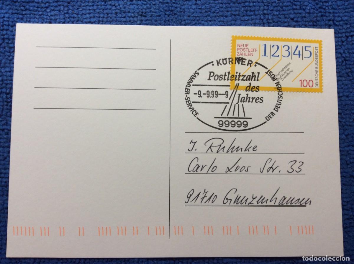 Sellos: ALEMANIA 1999 TARJETA POSTAL. MATASELLOS INTERESANTE (1DDN29)