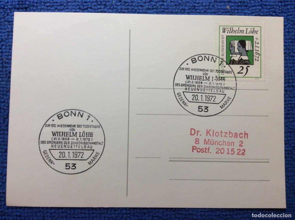 Sellos: ALEMANIA 1972 TARJETA POSTAL. MATASELLOS INTERESANTE (1DDN32)