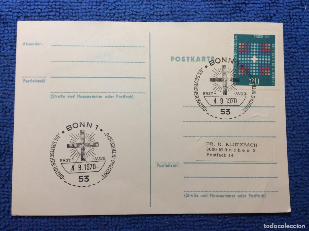 Sellos: ALEMANIA 1970 TARJETA POSTAL. MATASELLOS INTERESANTE (1DDN31)