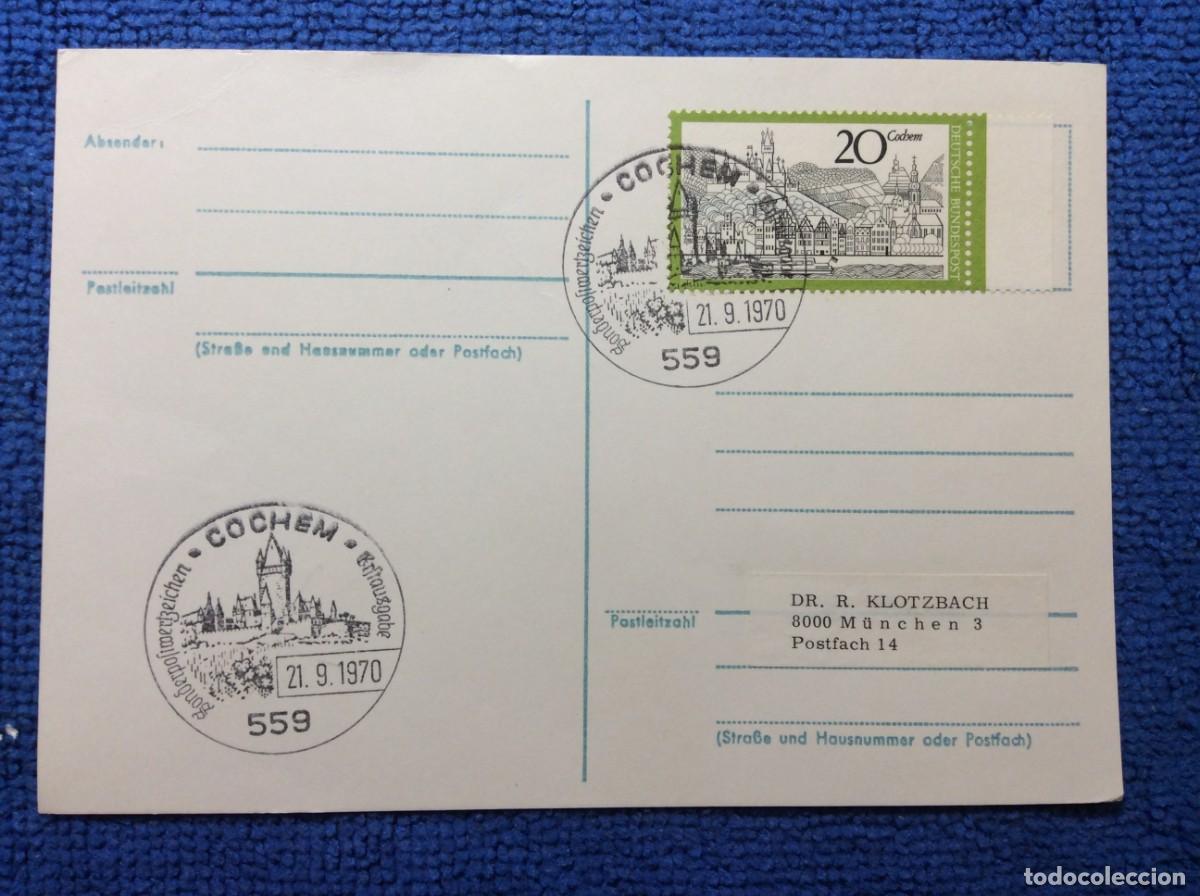 Sellos: ALEMANIA 1970 TARJETA POSTAL. MATASELLOS INTERESANTE (1DDN32)