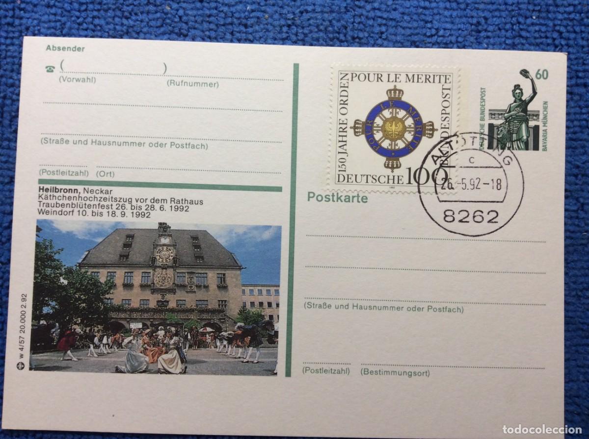 Sellos: ALEMANIA 1992 ENTERO POSTAL (1DDN39)