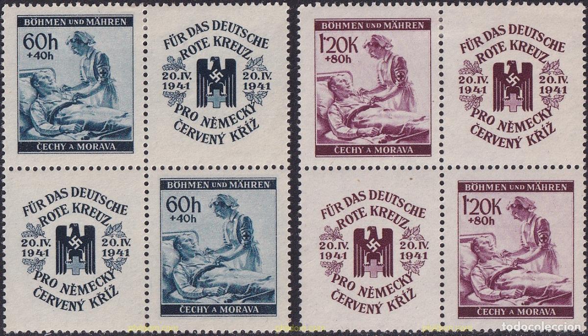 Sellos: 704799 HINGED BOHEMIA Y MORAVIA 1941 PRO CRUZ ROJA ALEMANA
