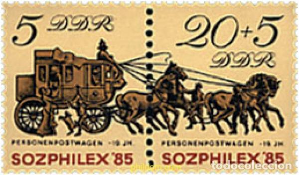 Sellos: 5953 MNH ALEMANIA DEMOCRATICA 1985 EXPOSICION FILATELICA INTERNACIONAL EN BERLIN