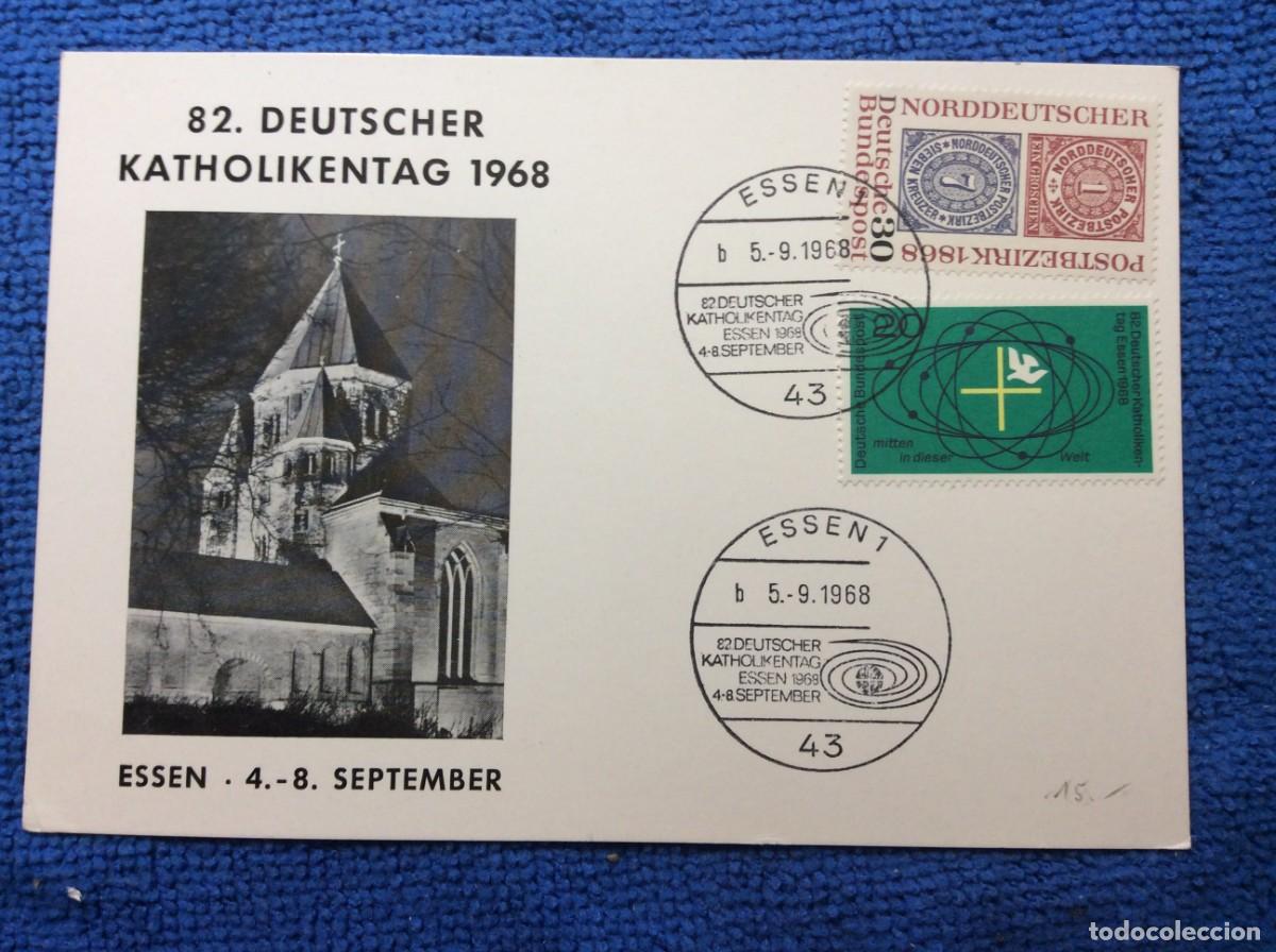 Sellos: ALEMANIA 1968 TARJETA POSTAL. INTERESANTE MATASELLOS (1DDN46)