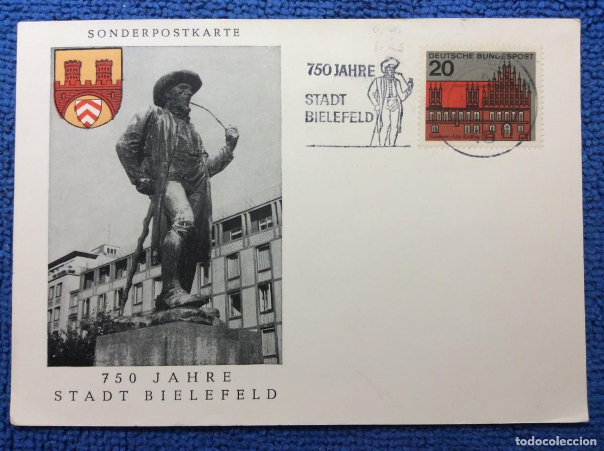 Sellos: ALEMANIA 1964 TARJETA CONMEMORATIVA. INTERESANTE MATASELLOS (1DDN58)