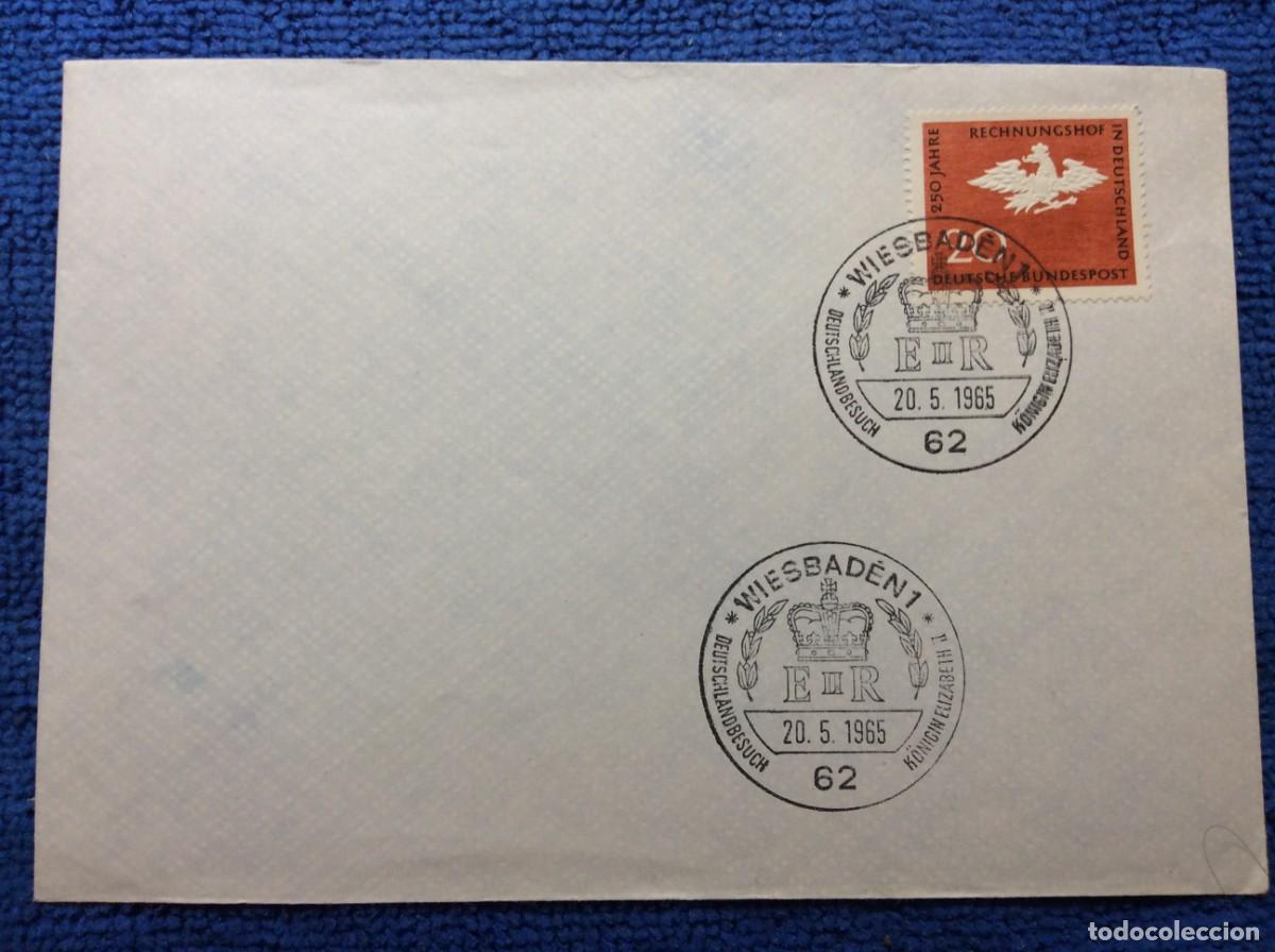 Sellos: ALEMANIA 1965 SOBRE CONMEMORATIVO. INTERESANTE MATASELLOS (1DDN73)