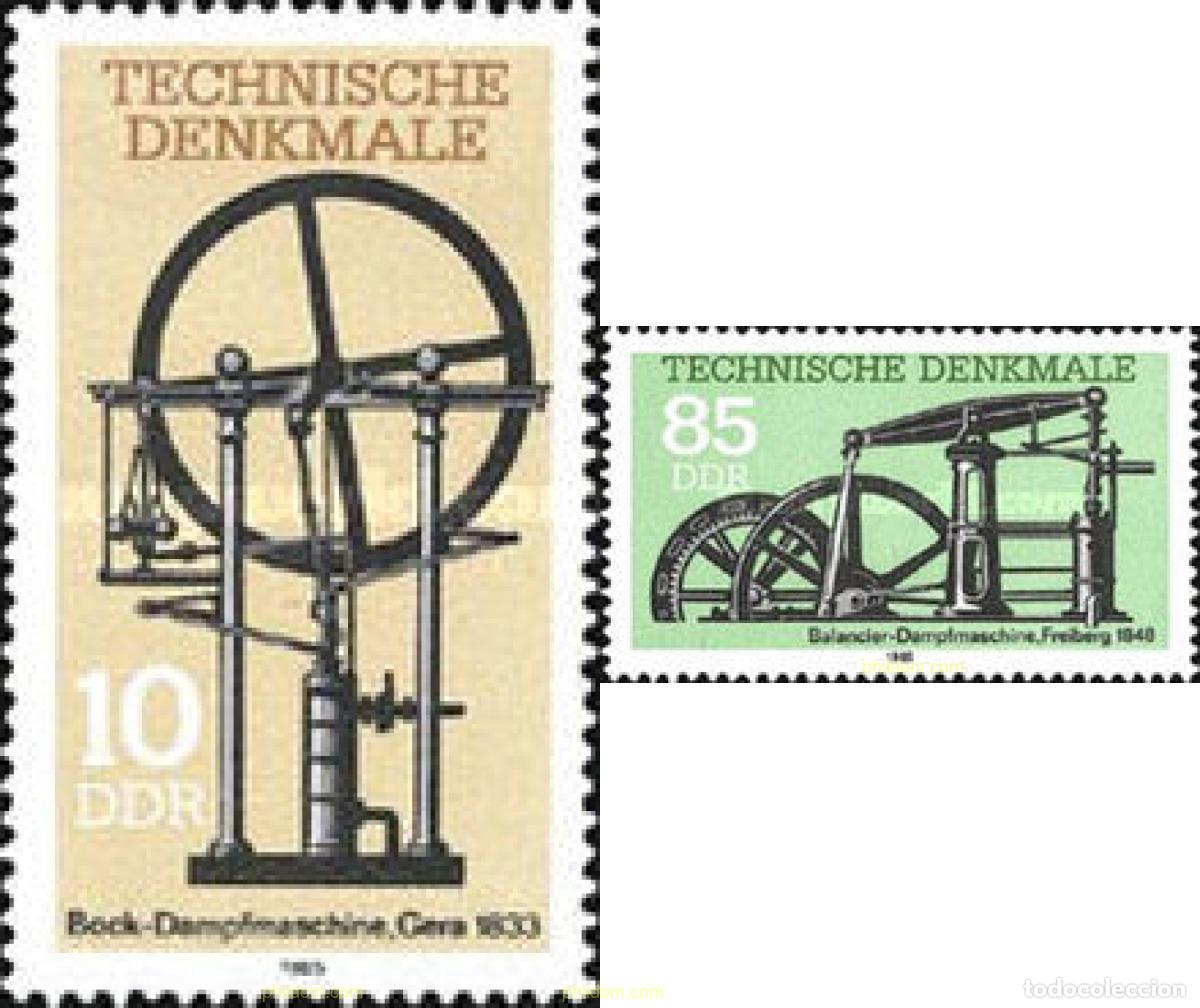 Sellos: 150938 MNH ALEMANIA DEMOCRATICA 1985 MAQUINAS A VAPOR HISTORICAS