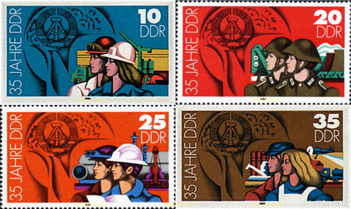 Sellos: 39886 MNH ALEMANIA DEMOCRATICA 1984 35 ANIVERSARIO DE LA REPUBLICA DEMOCRATICA ALEMANA