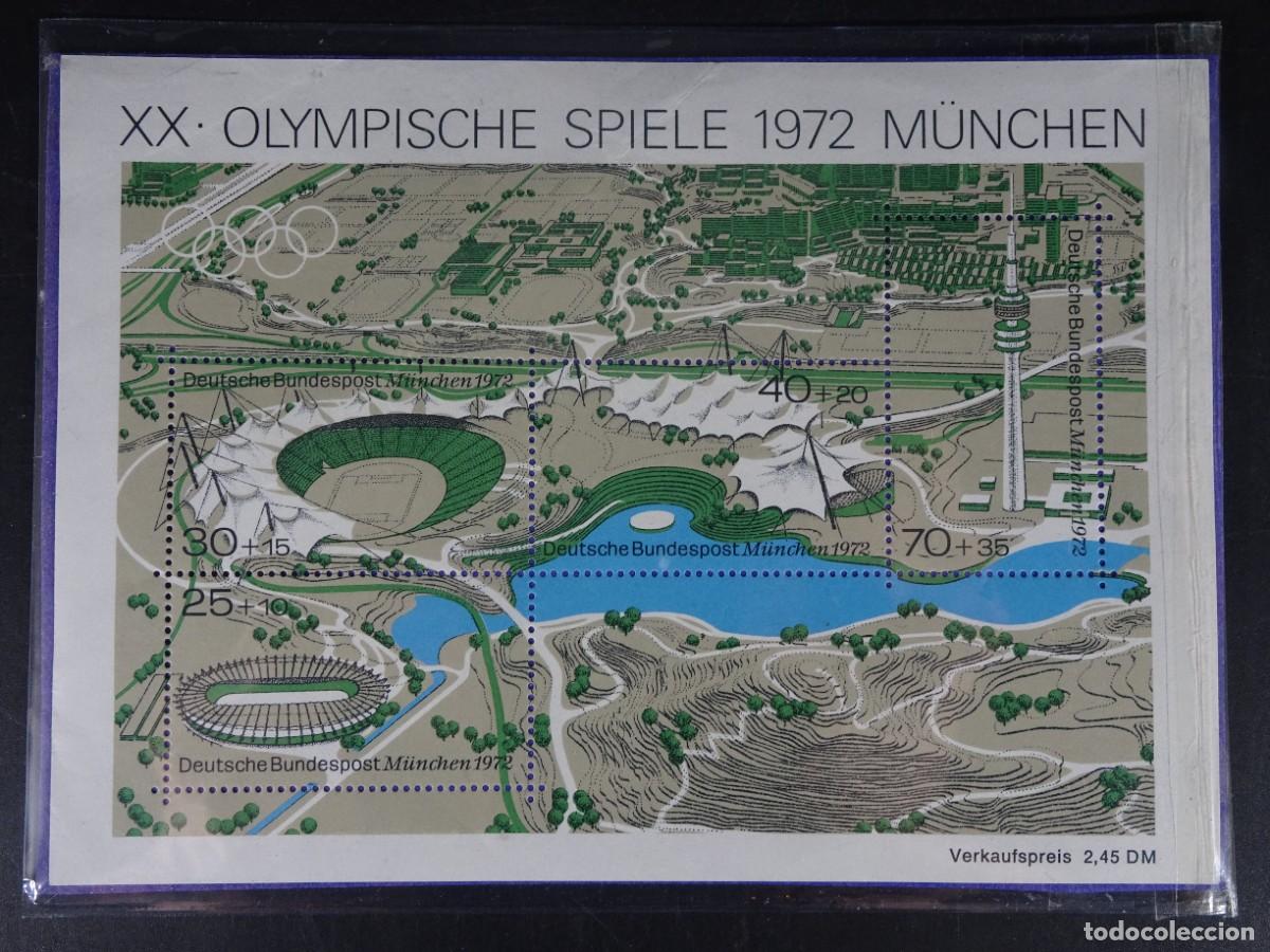 Sellos: HOJA BLOQUE SELLOS OLIMPIADAS 1972 MUNICH, VER FOTOS