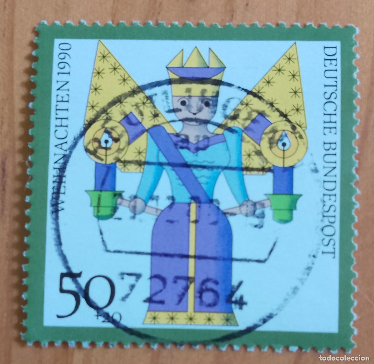 Sellos: ALEMANIA - V/F 50 + 20 - NAVIDAD 1990 - 21.12.00 REUTLINGEN