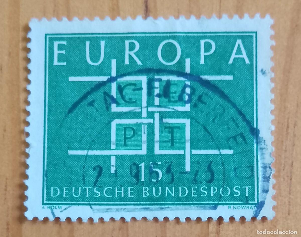 Sellos: ALEMANIA - V/F 15 - EUROPA, CEPT - MATASELLO IDENTIFICATIVO: 20.9.63 ELBERFELD