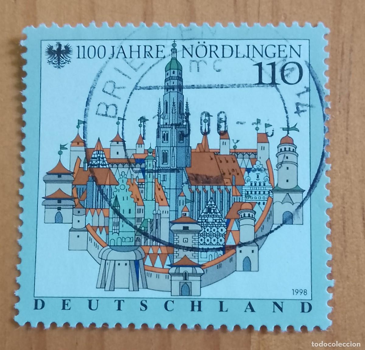 Sellos: ALEMANIA - V/F 110 - 1100 A&Ntilde;OS DE K&Ouml;RDLINGEN - MATASELLO IDENTIFICATIVO: 11.3.00 BRIEFZENTRUM