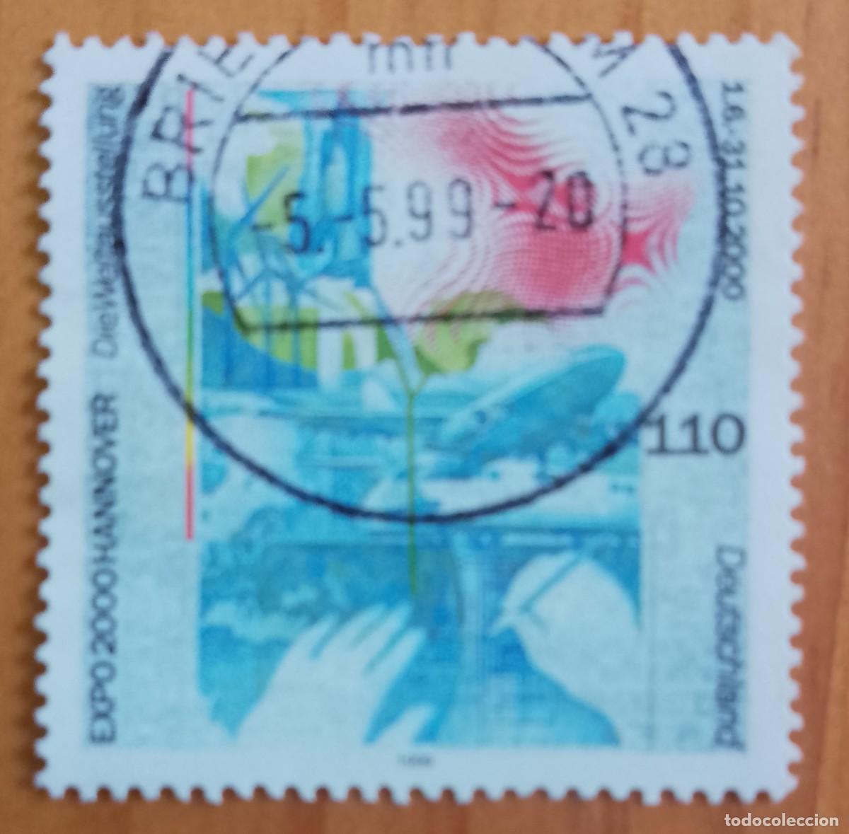 Sellos: ALEMANIA - V/F 110 - A&Ntilde;O 1999, EXPOSICI&Oacute;N 2000 HANNOVER - MATASELLO IDENT-: 5.5.99 BRIEFZENTRUM