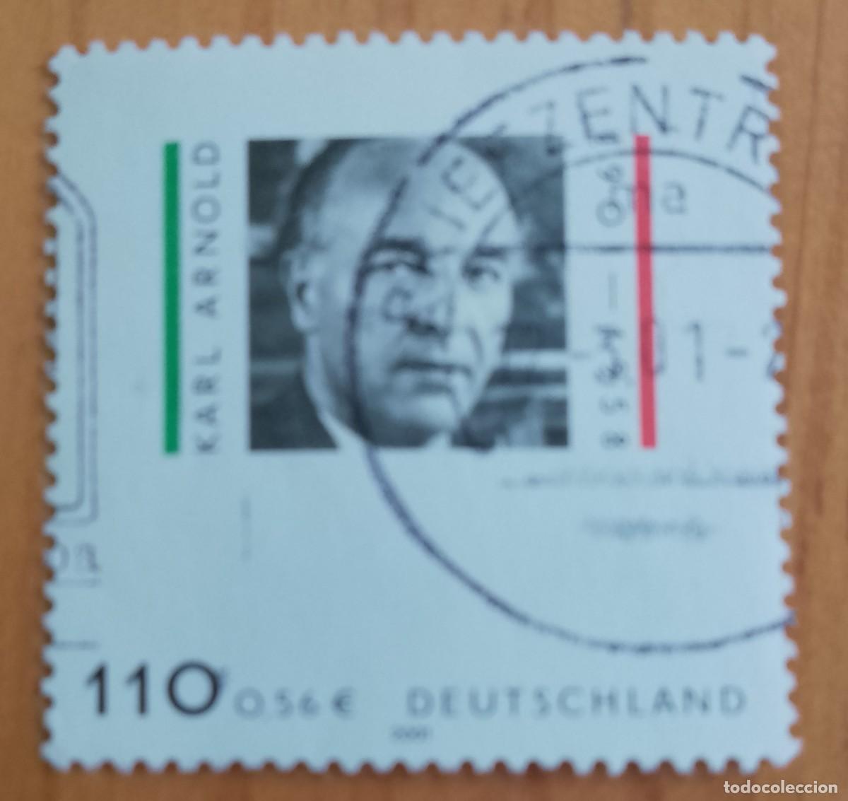 Sellos: ALEMANIA - V/F 110 - A&Ntilde;O 2001 KARL ARNOLD - MATASELLO IDENTIFICATIVO: 12.3.01 BRIEFZENTRUM