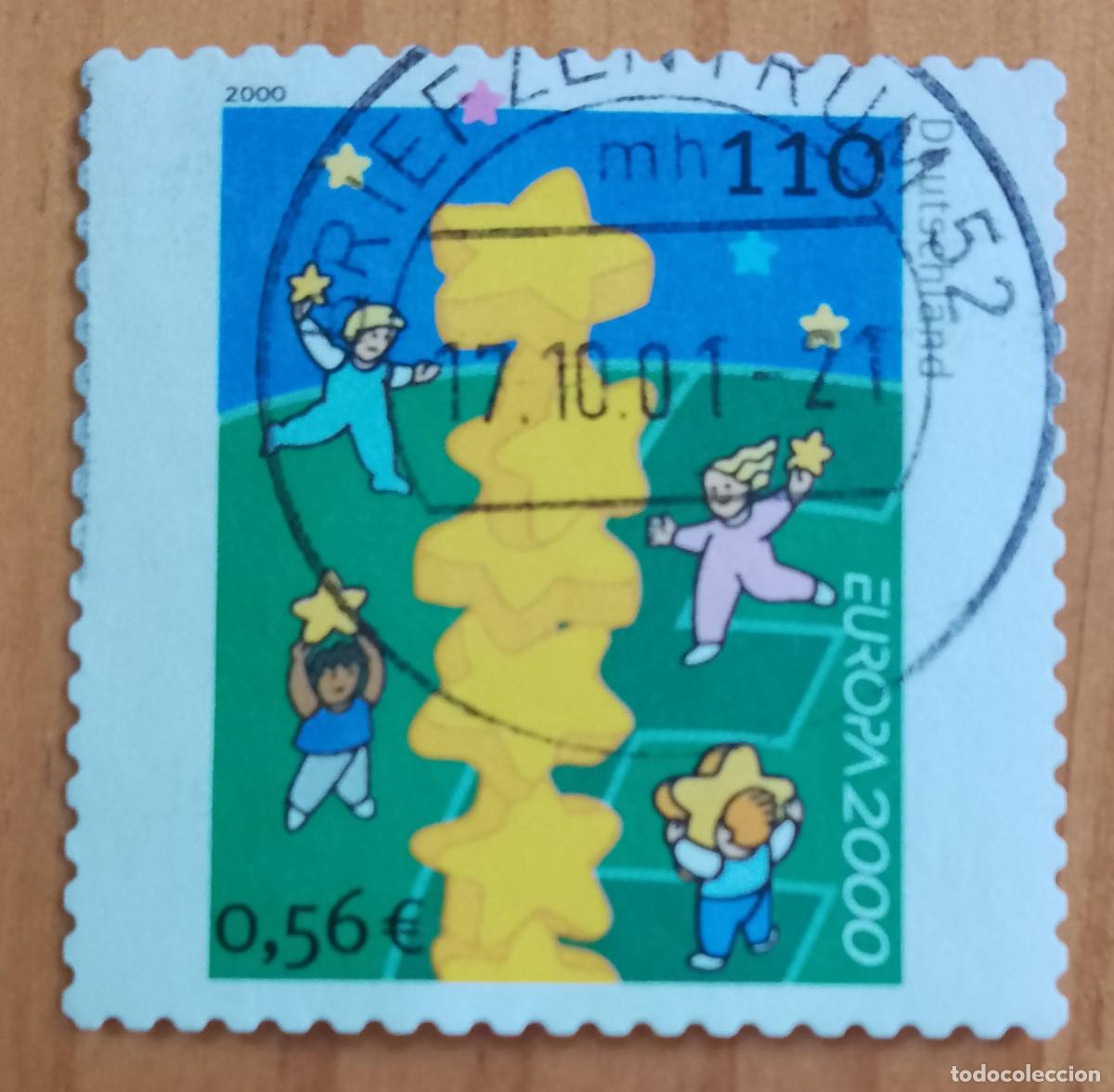 Sellos: ALEMANIA - V/F 110, 0,56 E - EUROPA 2000 - MATASELLO IDENTIFICATIVO: 17.10.01 BRIEFZENTRUM