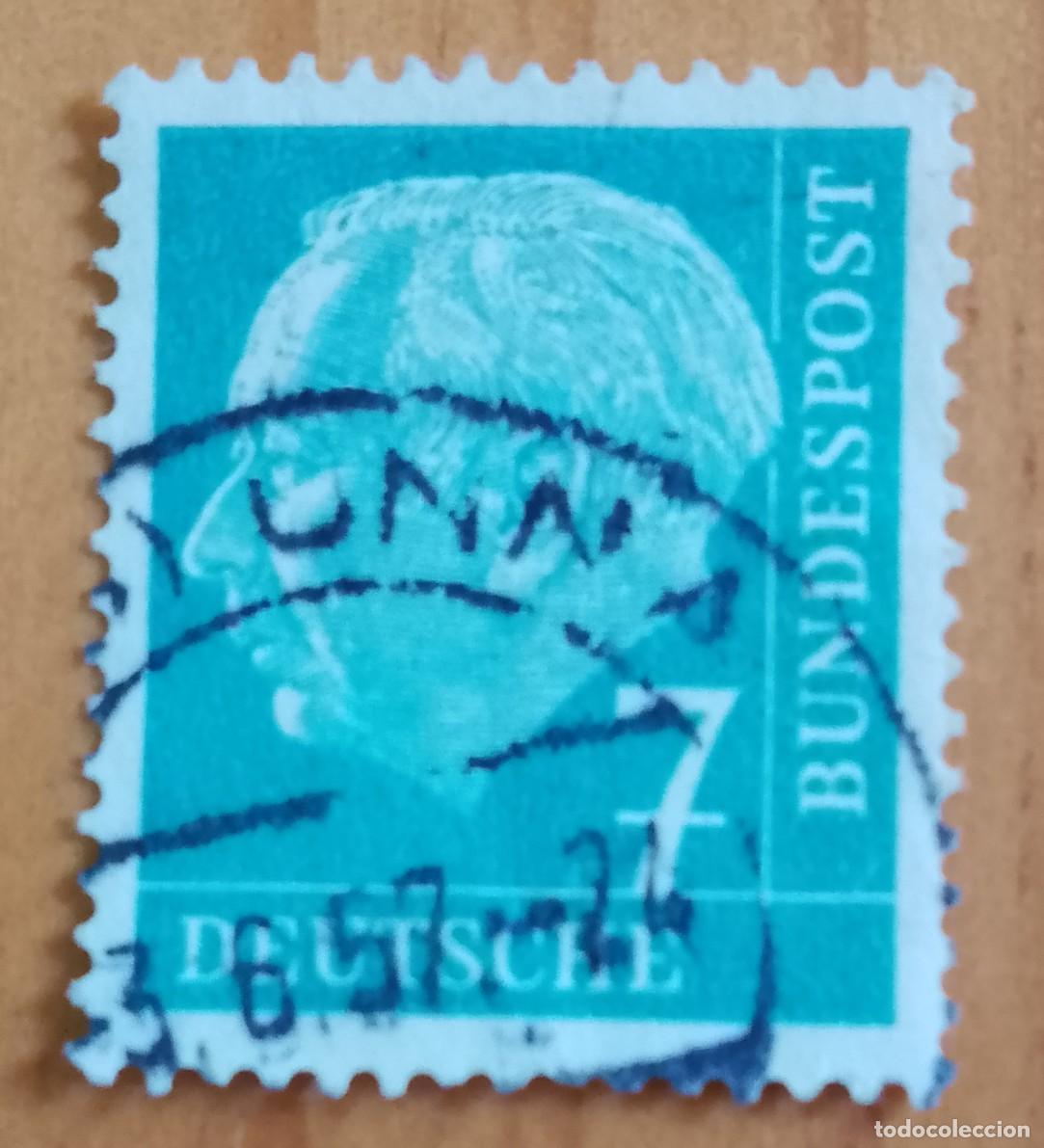 Briefmarken: ALEMANIA - V/F 7 - PRESIDENTE - MATASELLO IDENTIFICATIVO: 3.6.57 UNNA