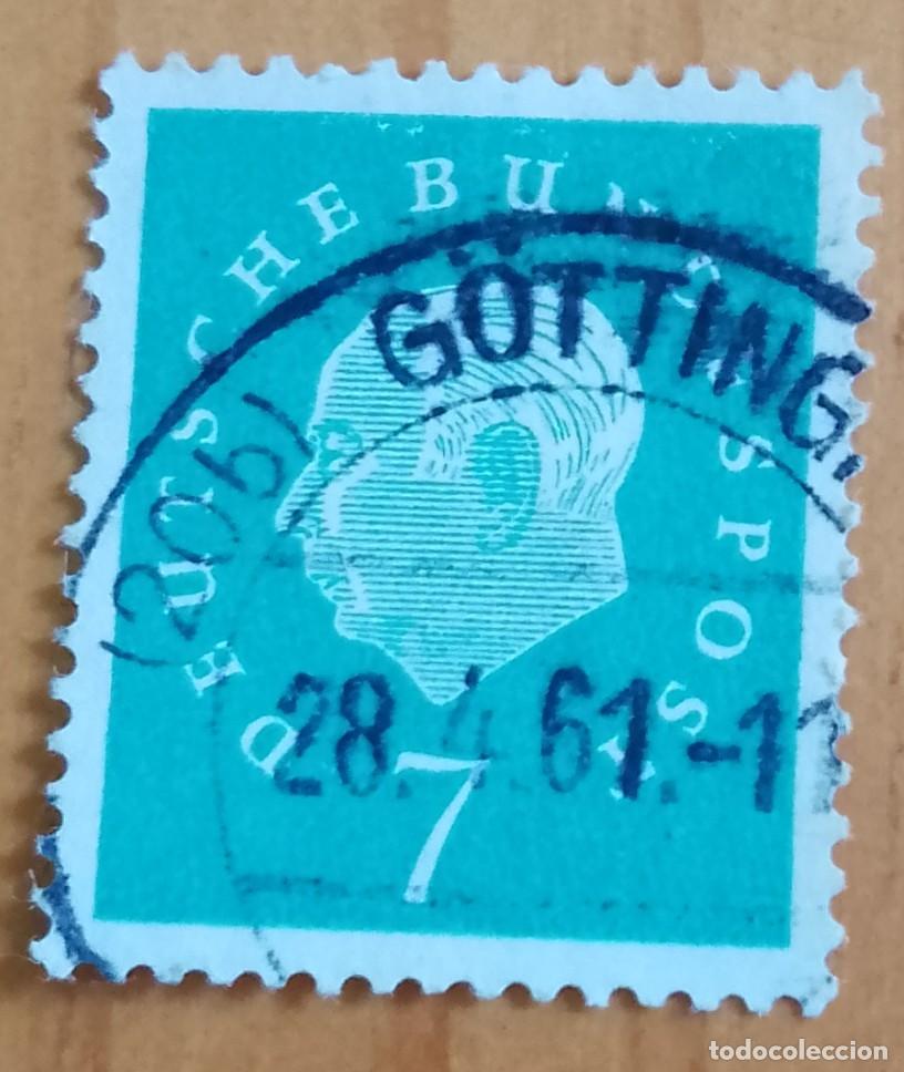 Briefmarken: ALEMANIA - V/F 7 - PRESIDENTE - MATASELLO IDENTIFICATIVO: 28.4.61 G&Ouml;TTINGEN