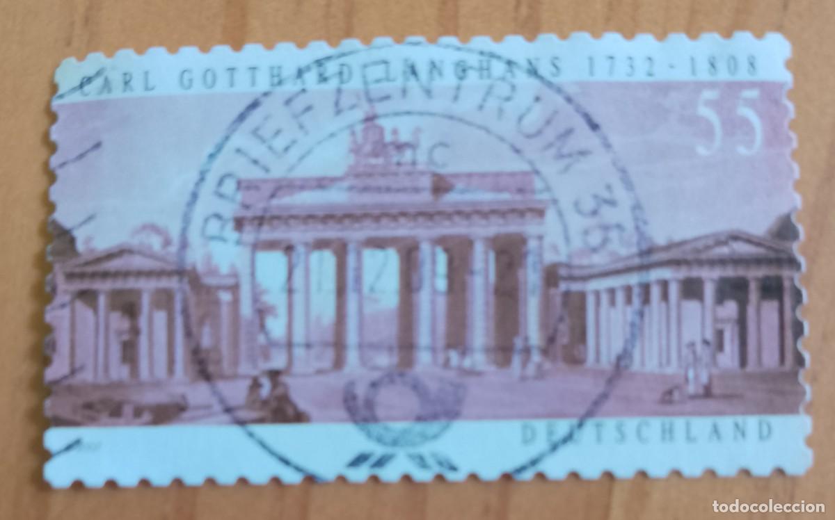 Stamps: ALEMANIA - V/F 55. - CARL GOTTHARD 1732.1808 - MATASELLO IDENTIFICATIVO: 21.12.89 BRIEFZENTRUM