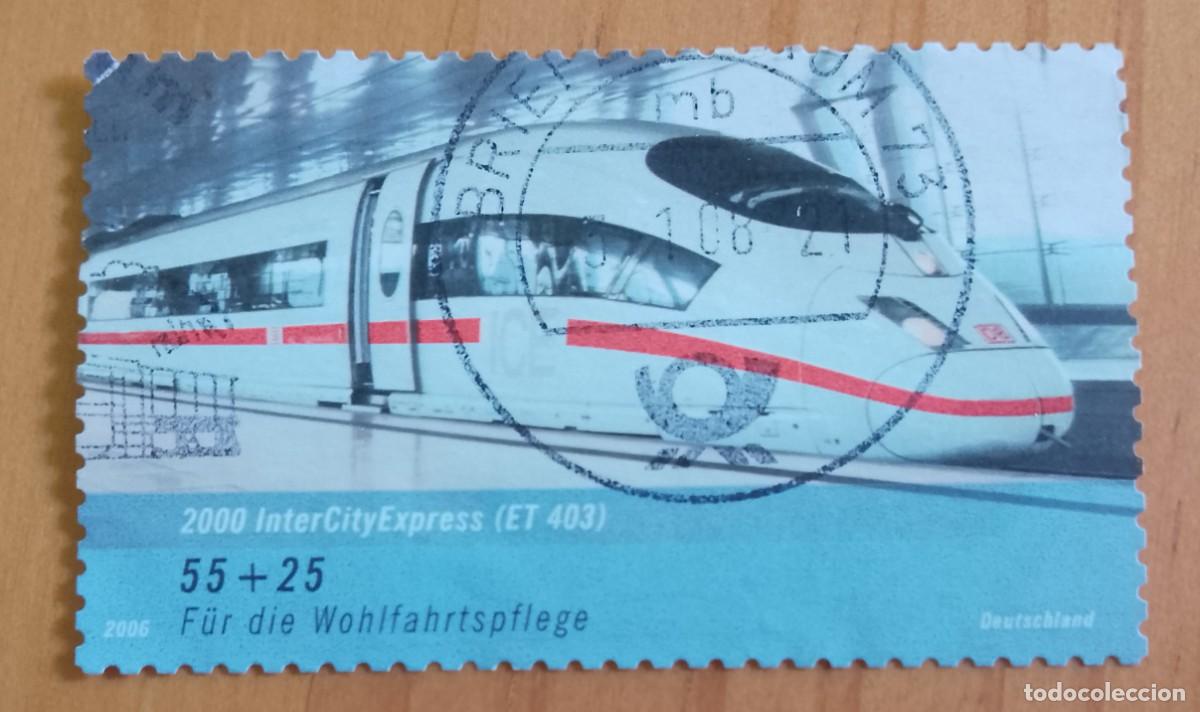 Sellos: ALEMANIA - V/F 55+ 25 - TREN R&Aacute;PIDO - MATASELLO IDENTIFICATIVO: 3.1.08 BRIEFZENTRUM