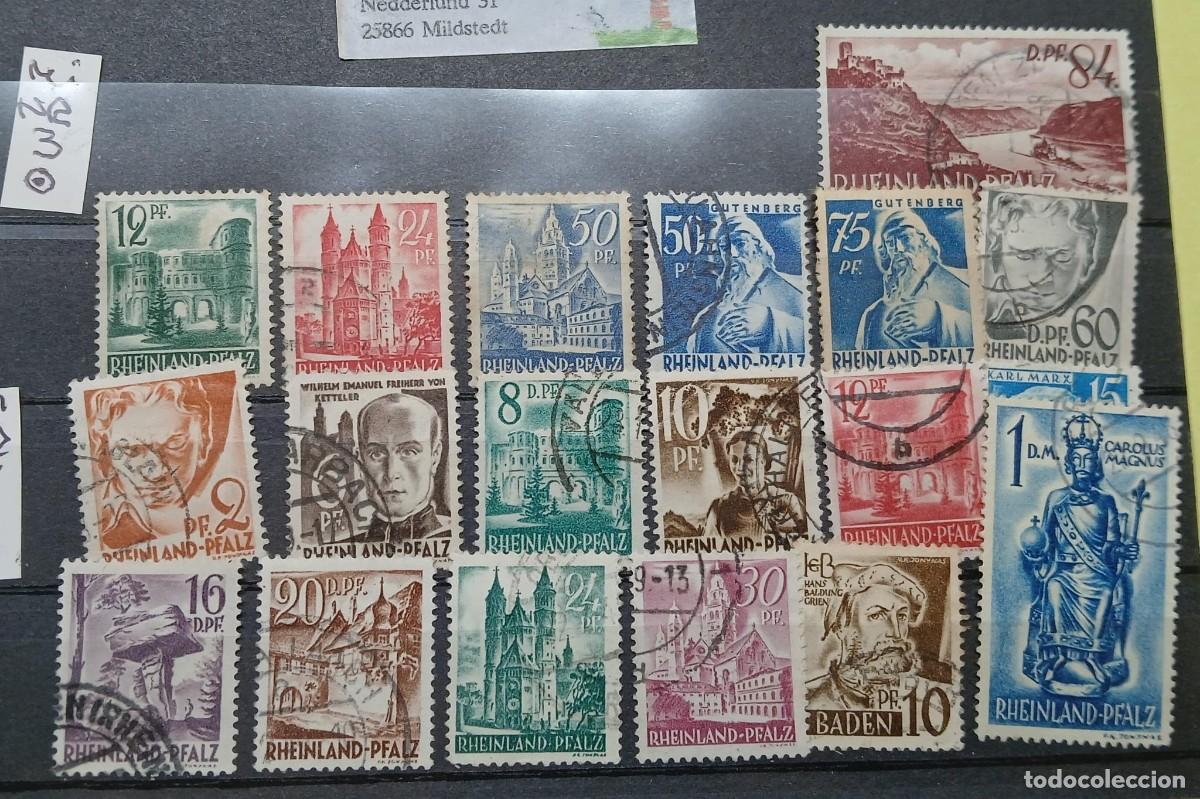 Briefmarken: parte francesa de la Alemania ocupada. lote