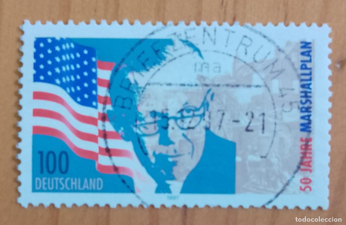 Timbres: ALEMANIA - V/F 100 - A&Ntilde;O 1997, 50 A&Ntilde;OS PLAN MARSHALL - MATASELLO IDENT.: 15.12.97 BRIEFZENTRUM