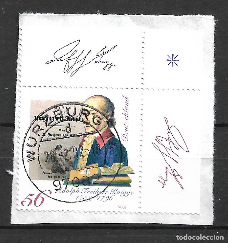 Sellos: alemania 2002 michel 2241 usado 1.10&euro;- 34/4