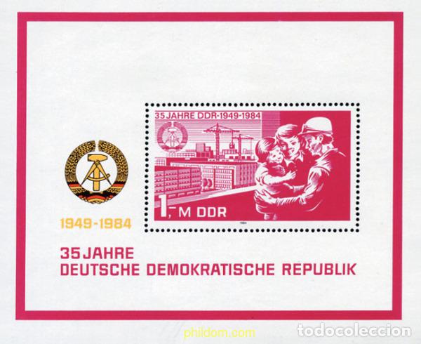 Sellos: 109461 MNH ALEMANIA DEMOCRATICA 1984 35 ANIVERSARIO DE LA REPUBLICA DEMOCRATICA ALEMANA