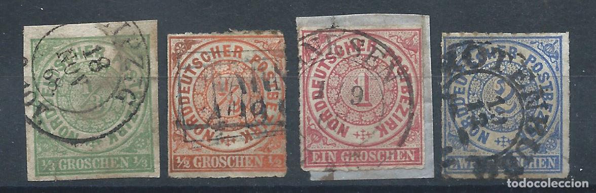 Sellos: Allemagne du Nord N&deg;2/5 Obl (FU) 1868 - Chiffres