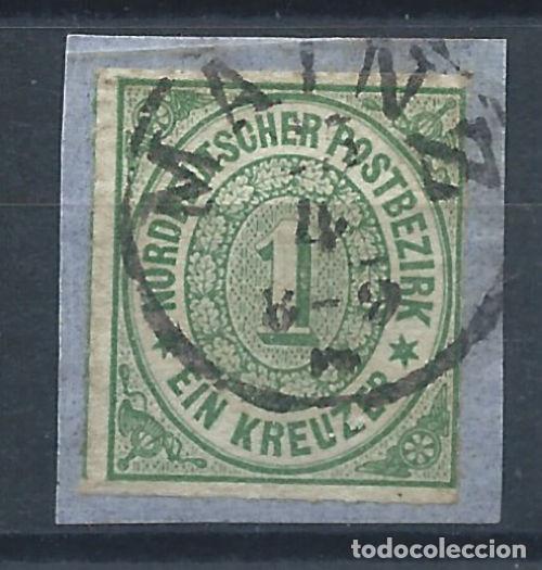 Sellos: Allemagne du Nord N&deg;7 Obl (FU) 1868 - Chiffres